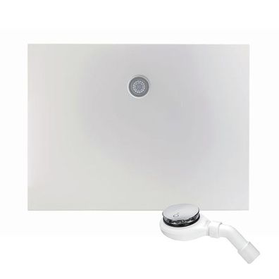 Mineralguss Duschwanne StoneFlat E 120 x 80 weiß Viega Tempoplex Dusche viereck