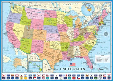 Politische Amerika - Karte