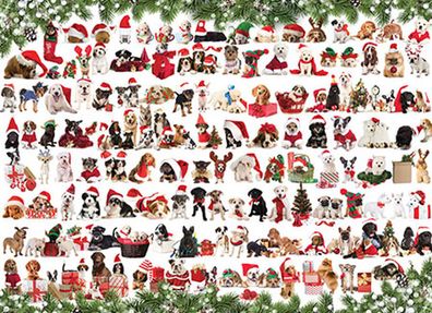 Hunde in Weihnachtsstimmung