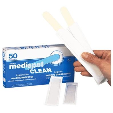 Holzmundspatel Medispat Clean steril (50 Stk.)
