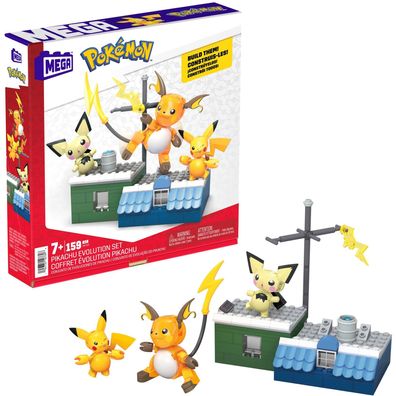MEGA Pokémon Pikachu Evolution Set - MegaBloks HKT23 - (Spielz