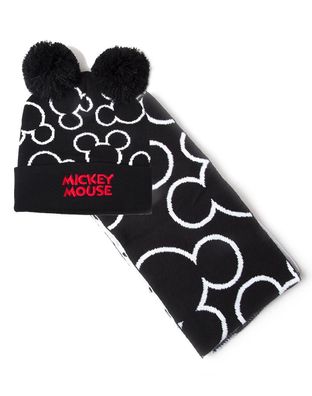 Mickey Mouse - Mickey Silhouette Beanie & Scarf Giftset - Difu