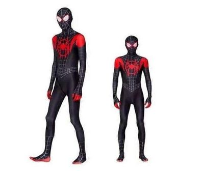 Superheld Spider-Man Miles Morales Cosplay Kostüm Jumpsuit