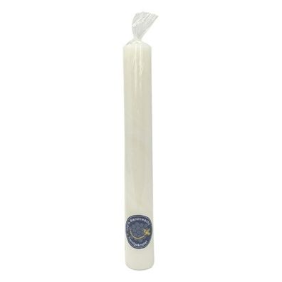 Handgeknetete Stabkerze elfenbein (200x25mm)