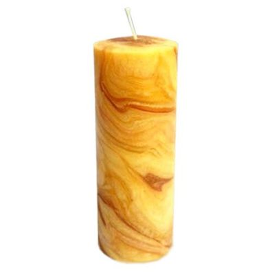 Handgeknetete Stumpenkerze natur (125x50mm)