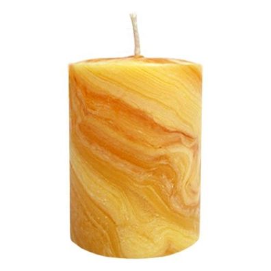 Handgeknetete Stumpenkerze natur (80x60mm)
