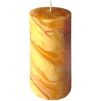 Handgeknetete Stumpenkerze natur (200x80mm)