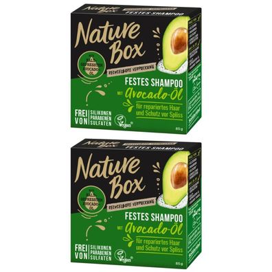 127,82EUR/1kg 2 x Nature Box Festes Shampoo Avocado 85g