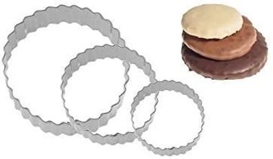 Westmark 3 Terrassen-Ausstechformen »Ring gewellt«, 4 cm, 5 cm, 6 cm 35212291