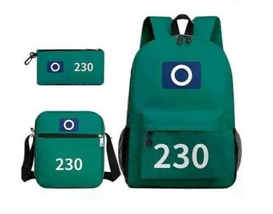 3PC Squid Season 2 Survival Game Rucksack Student Schule Umhängetasche