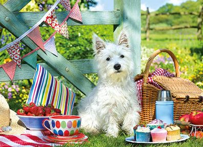 Scottie Hunde Picknick