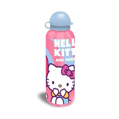 Hello Kitty Kinder Wasserflasche 500 ml – Aluminium Flasche für Sport & Freizeit,