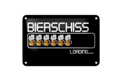 Blechschild 18 x 12 cm Bierschiss Loading 6 Biergläser