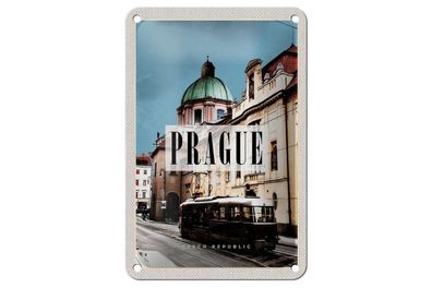 Blechschild 18 x 12 cm Prague Prag Straßenbahn Tschechien