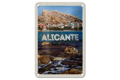 Blechschild 18 x 12 cm Aligante Spain Spanien Meer