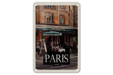Blechschild 18 x 12 cm Frankreich Paris Cafe Restaurant Geschenk