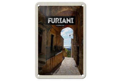 Blechschild 18 x 12 cm Frankreich Retro Furiani Corsicasort