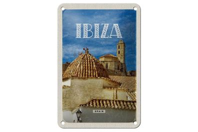 Blechschild 18 x 12 cm Spanien Retro Ibiza Spain Altstadt