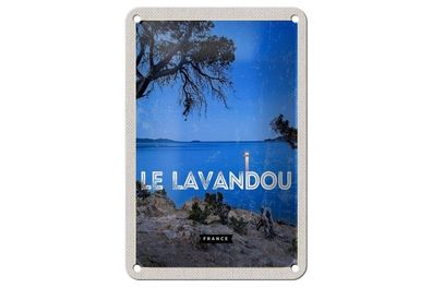Blechschild 18 x 12 cm Frankreich Retro Le Lavandou France
