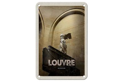 Blechschild 18 x 12 cm Retro Louvre Museum Paris Palast
