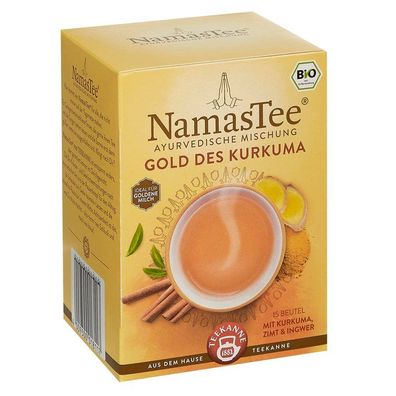 Teekanne 7664 NamasTee® Gold des Kurkuma Bio-Tee 15 Portionen