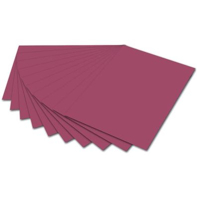 10x Folia 6722 Tonpapier - 50 x 70 cm, dunkelrot