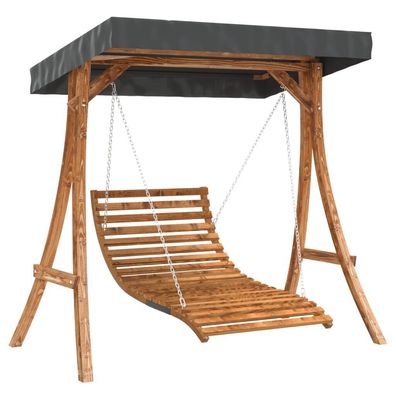 Hollywoodschaukel mit Dach Garten-Schaukelbett Ergonomisch Fichtenholz, max. 110 kg