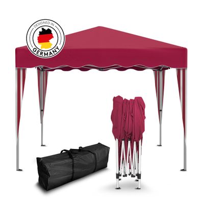 Kronenburg Faltpavillon wasserdicht Pavillion Gartenzelt Dachmaß 3x3m rot