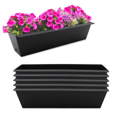 Kunststoff Pflanzkasten für Europaletten - 6 Stück - Farbe: anthrazit - Blumenkasten
