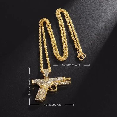 Hip Hop Kette/Pistolen Kette/ Cooles Design, vergoldet oder versilbert (PK1107253)