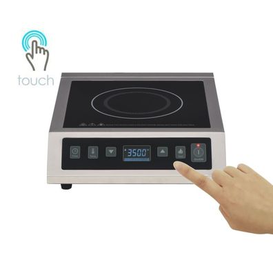 Tisch-Induktionsherd 3500W, LCD-Touch, 60-240°C, 180-Min-Timer