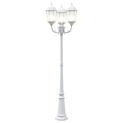 Gartenlaterne 235cm Alu - 3x E27, fernbedienbar und wetterfest