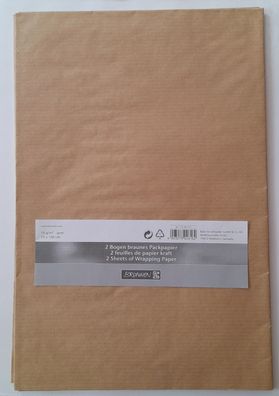 2 Bogen braunes Packpapier
