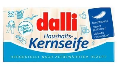 Dalli Haushalts-Kernseife - Graue Seife, 3 x 100 g