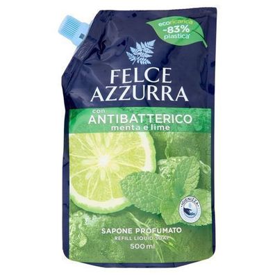 Felce Azzurra Antibakterielles Flüssigseife Minze und Limette Nachfüllpackung 500 ml
