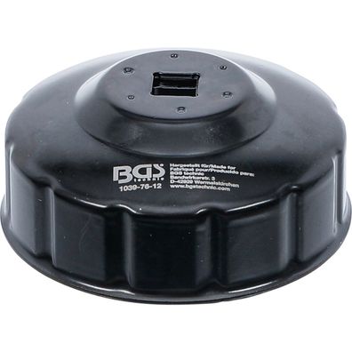 BGS Ölfilterschlüssel Ölfilterkappe VW Audi Fiat Mercedes Renault MB 76 mm x 12