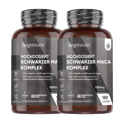 Maca Kapseln - 5550mg pro Kapsel - 6 Monate Vorrat - 2er-Pack