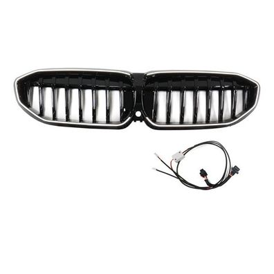 LED-Kühlergrill mit einer Lamelle in Hochglanzschwarz für BMW 3er G20 2019-2022