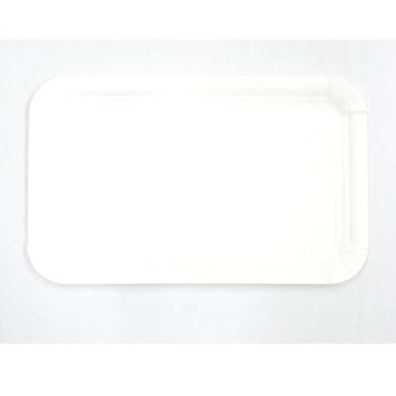 Pappteller - 13 x 20 cm - weiß Frischfaser