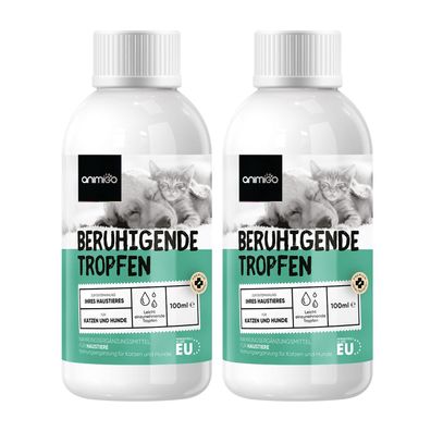animigo Beruhigungsmittel für Hunde & Katzen - 100ml Entspannungs - 2er-Pack