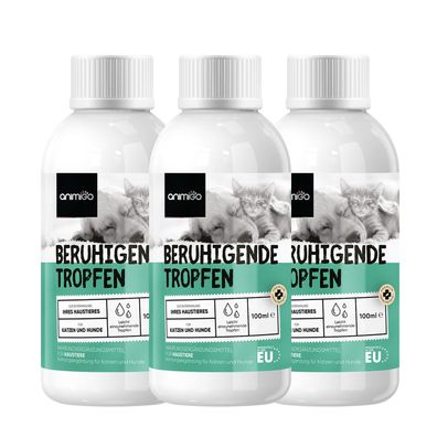 animigo Beruhigungsmittel für Hunde & Katzen - 100ml Entspannungs - 3er-Pack