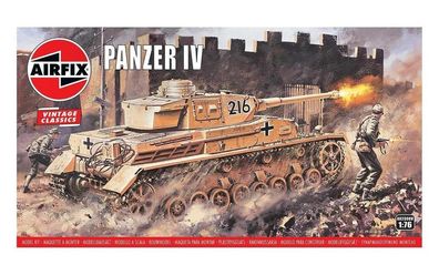 Airfix 1:76 A02308V Panzer IV F1/F2, Vintage Classics - NEU