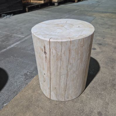 grosser Holzstamm Sitzhocker gehobelt Höhe ca 40-42cm Durchmesser ca 32-36cm