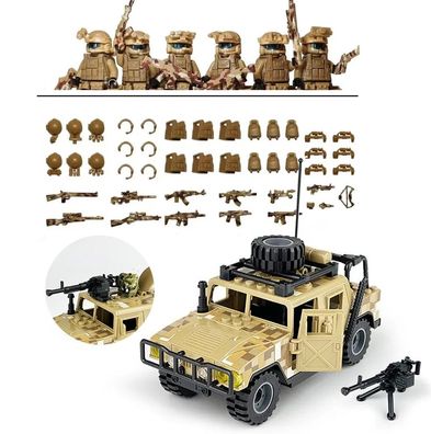 Armee Soldaten Humvee Hummer SWAT Bausteine US-Army Militär WaffeCada LEGO kompatibel