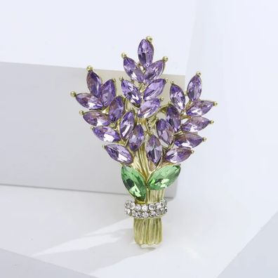 Lavendel Bouquet Brosche Damen - Lilafarbener Schmuck Pin Geschenk