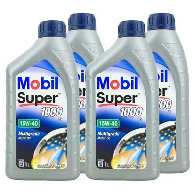 Mobil Super 1000 X1 15W-40 4x1 Liter