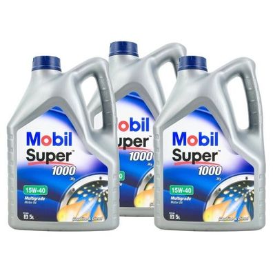 Mobil Super 1000 X1 15W-40 3x5 Liter