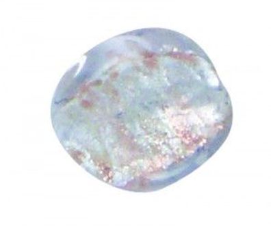 Glas-Perle "Welle" - silber/ kupfer gelüstert - 16 x 15 x 5 mm