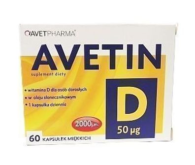 Avetin D 50 ug - 60 Kapseln Vitamin D Supplement