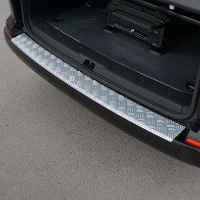 Ladekantenschutz Stoßstangenschutz für VW T6 T6.1 2015-2024 Einzeltür Alu Silber
